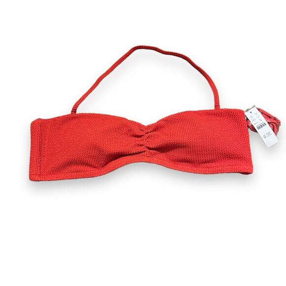 J. Crew Textured Convertible Scrunchie Sweetheart Bikini Top Sz‎ XXL NEW - Picture 2 of 7